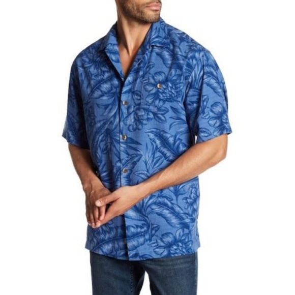 Tommy Bahama Other - NWT Tommy Bahama Cayo Palms Blue Tropical Shirt Sm